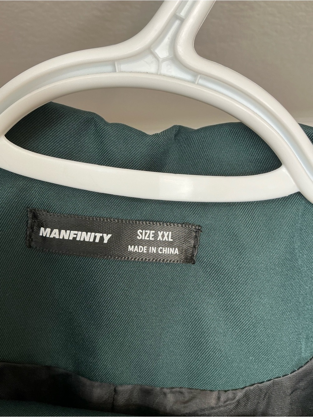 NFINITY Emerald Green Tuxedo Blazer with Black Satin Trim - Picture 4 of 9